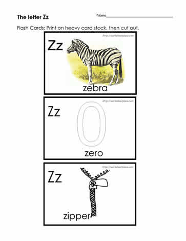 The Letter Z Flashcards